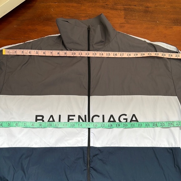 BALENCIAGA Colorblocked Cotton Oversized Track Jacket - Picture 13 of 16